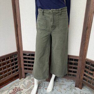 Point Sur Khaki Wide Leg Crop Pants